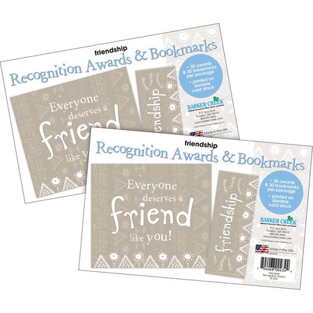 Barker Creek Friendship Award & Bookmark Set, 60/Set 4153